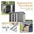 Trygoal Storage Shed 10x4 Ft with Woodshed, Large Utility Metal Tool Storage Shed with Floor and Lockable Doors, Outdoor Sheds with Air Vent for Garden, Backyard, Patio, Lawn, Dark Gray