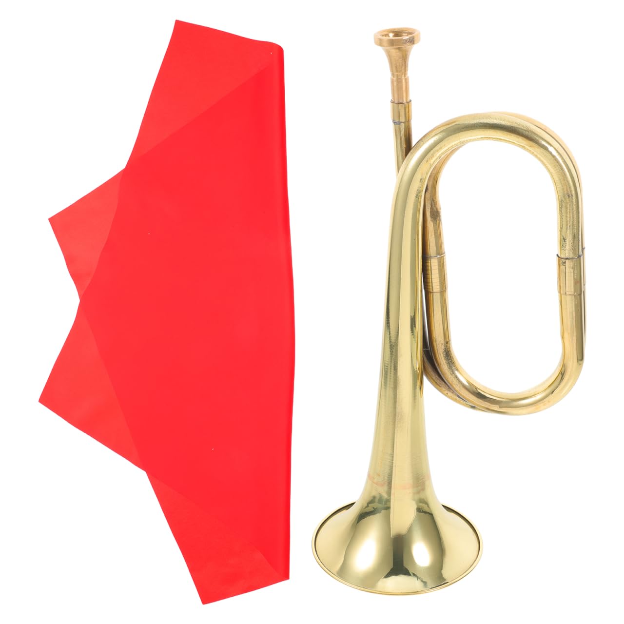 DOITOOL Instrumento de viento profesional de aleación de cobre dorado, instrumento musical juvenil para principiantes, 12.2 pulgadas