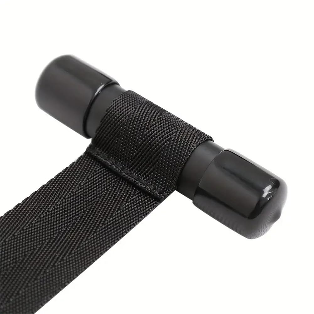 1 paio di polsini per porta in nylon nero con attrezzi per esercizi di porta attaccati