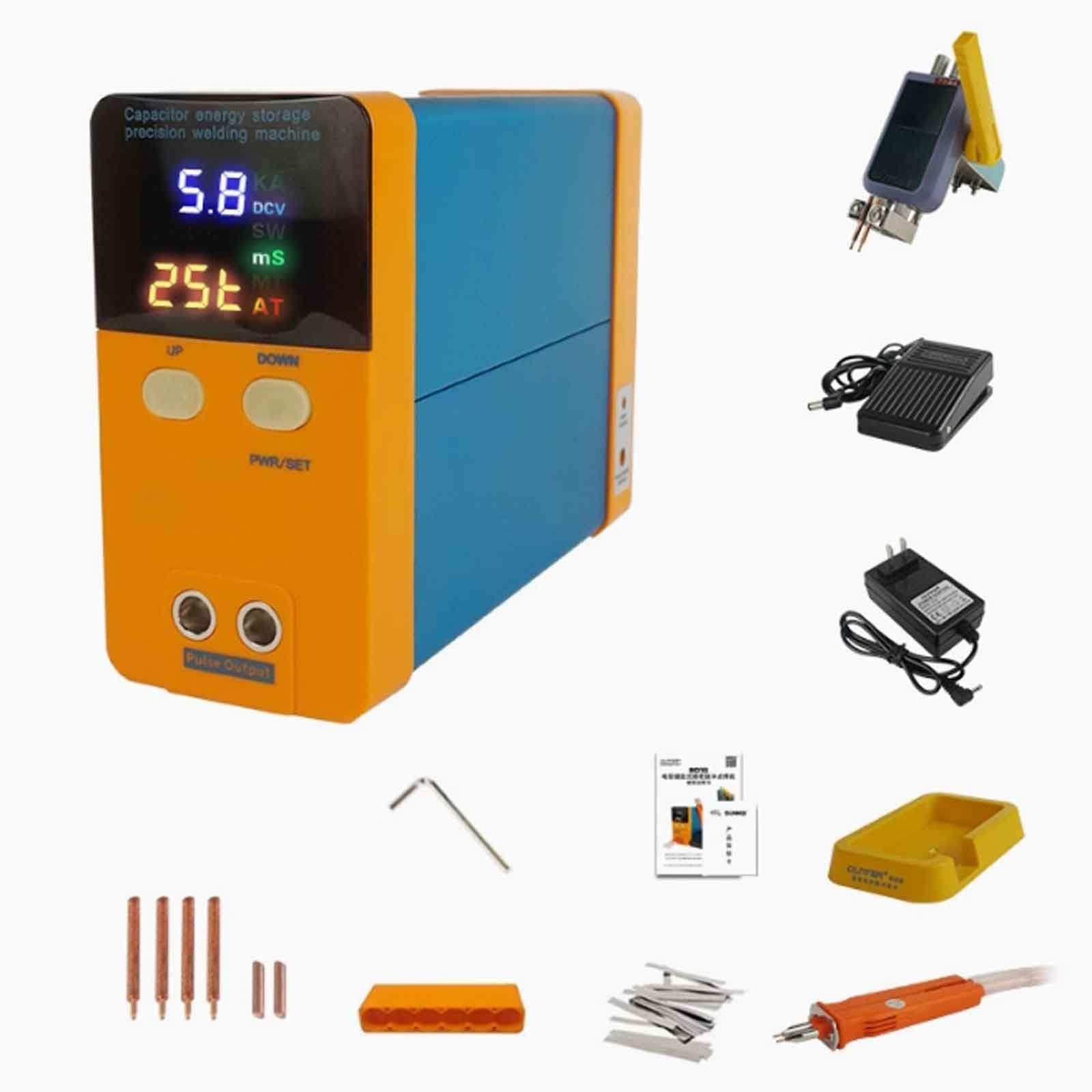 Zgrzewarka punktowa baterii, automatyczna spawarka impulsowa LED o dużej mocy 11,6 kW do akumulatora