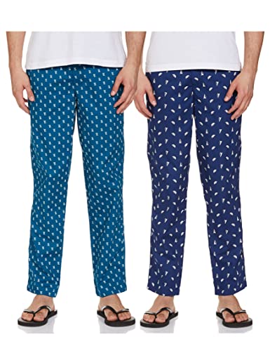 Image of Amazon Brand - Symbol Cotton Men Casual Style Pajama Bottom (Pack Of 2)