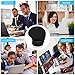 Soqool Mouse Pad, 2 Pack Ergonomic Mouse Pads with Comfortable Gel Wrist Rest Support and Lycra Cloth, Non-Slip PU Base for Easy Typing Pain Relief, Durable and Easy to Clean, Black
