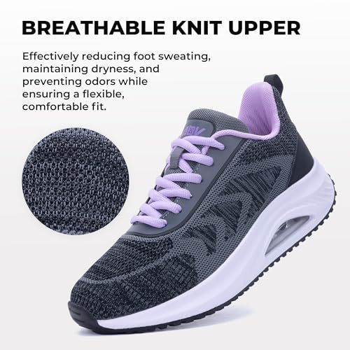 Image of SURRAY Women's Wide Width Walking Shoes - Plantar Fasciitis Arch Support Orthotic Sneakers, Comfortable Tennis Shoes for Casual Gym Workout US Size 6-11