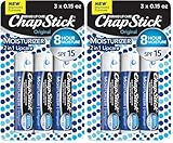 ChapStick Moisturizer Original Lip Balm Tubes, SPF 15 and Skin Protectant - 0.15 Oz, 3 Count (Pack of 2)