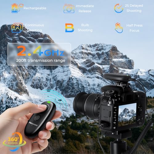 Image of Rechargeable Camera Remote Control for Panasonic Wireless Shutter Release | for Panasonic S5II, GH6, S5, BGH1, GH5 II, BS1H, S5IIX, G9 II, GH7, G97, Replaces DMW-RSL1