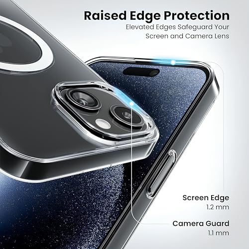 Image of Anti-Yellow Clear Case for iPhone 14 Plus | UV Shield Technology | Zero-Yellowing Formula | MagSafe Compatible | Drop Protection (TPU + Polycarbonate | Crystal Clear)