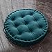 Jstoo Coussin Rond en Velours Chaise De Bureau Coussin Ménage Table À Manger Baie Vitrée Toutes Les Saisons-[Diamètre 60 Cm D'Épaisseur 10 Cm]_Paon Bleu
