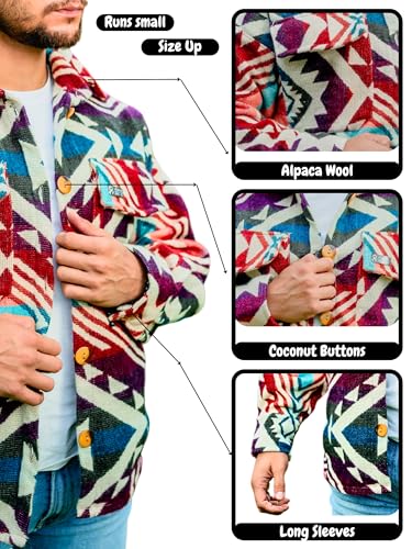 Mens Long Sleeve button Down Shirts - Sherpa Alpaca Shirt Jacket - Camisa Leñador Para Hombre - Lightweight Men's Jacket2