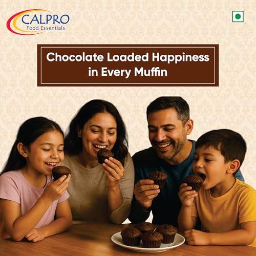 Image of Egg Free Chocolate Muffin Mix: Instant Premix for Baking | Richness In Mouth, Soft And Favourite, Buttery Flavour ! Melt-In-Mouth -100% Vegetarian ! Muffin Mix 450G