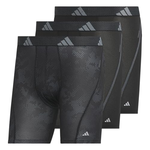 Opiniones de Ropa de Atletismo los más recomendados. 49 Adidas - Calzoncillos Calzones de Malla atlética para Hombre, Paquete de 3, Absorbe la Humedad, Comodidad Deportiva, Drift Onix-Black/Black/Black, Large