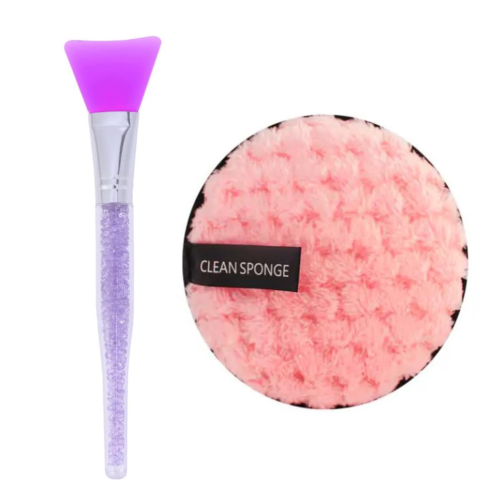 Aternal Reusable Makeup Remover Pads Reusable Makeup Remover Cloths - Reusable Face Pads, Makeup Eraser for All Skin Types - Washable Microfiber Makeup Remover Face Cloths with 1 Face Pack Brush-image-9