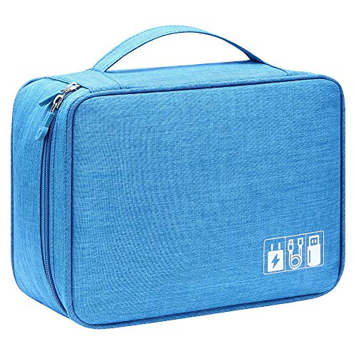VOCUS Electronics Organizer Travel Cable Organizer Bag for Electronics Accessories, Portable Tech Carring Large Storage Case for Charger, Cord, Power Bank, Hardware