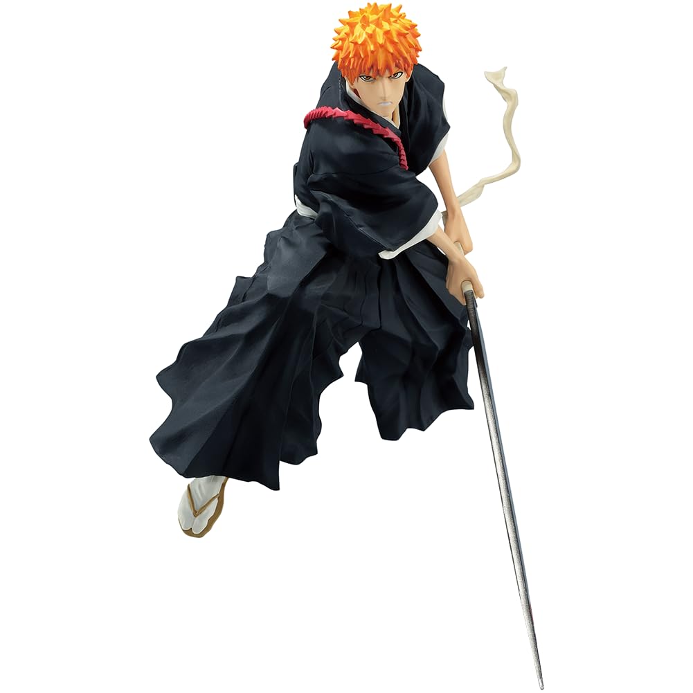 Kurosaki Ichigo Figura Kimono Battle Posición Estatua Modelo 13 cm Kurosaki Ichigo Figuras de Acción Colección Decoración de Escritorio Regalo para Fans