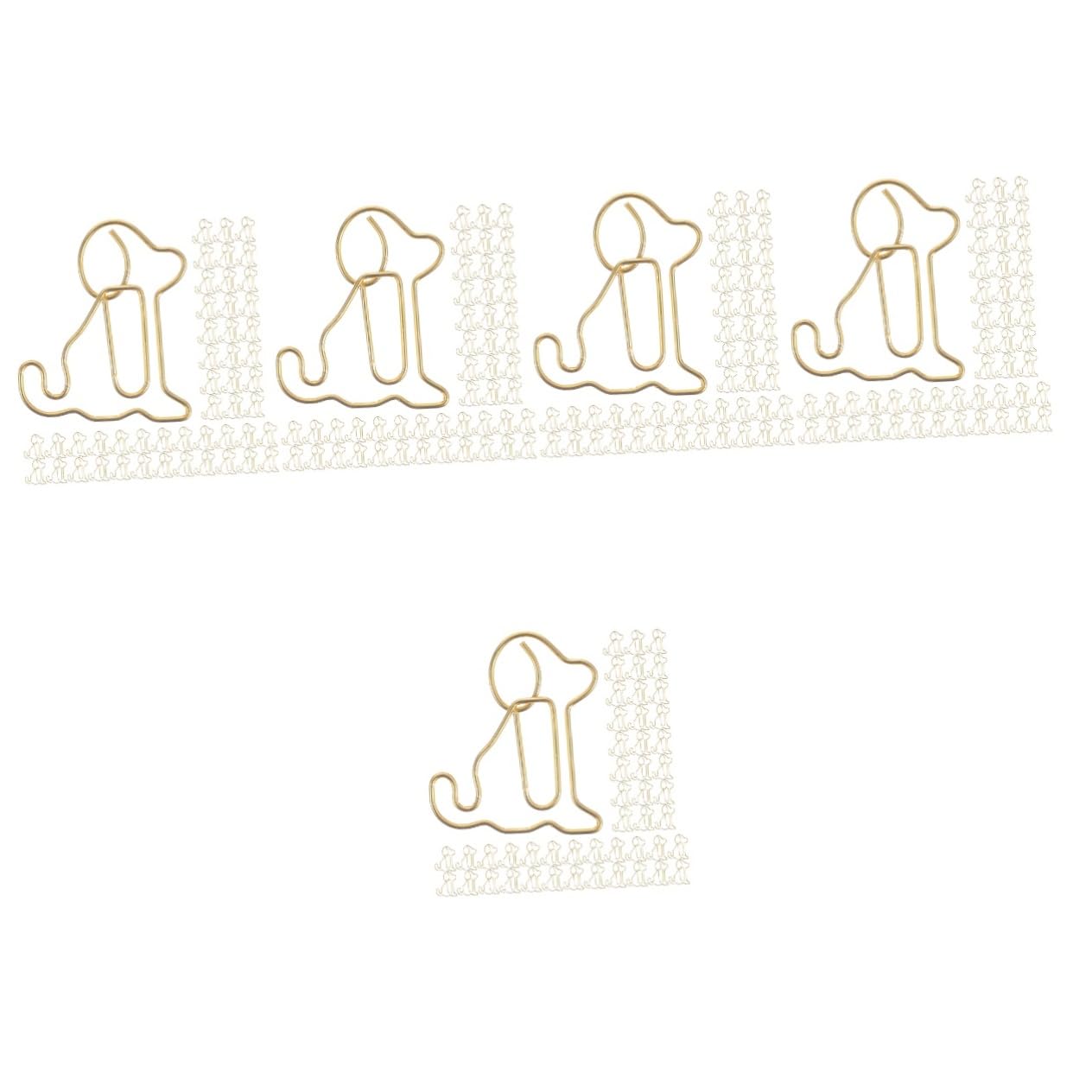 PRETYZOOM 5 Set Di Fermagli Per Carta in Metallo Set Di Fermagli Divertenti Set Di Piccoli Fermagli Per Ufficio Fermagli Creativi A Forma Di 100 Pezzi * 5