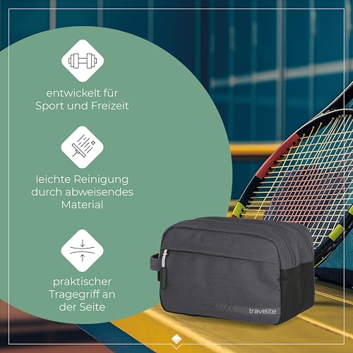 travelite Handgepäck Kosmetiktasche, Gepäck Serie Kick Off: Praktische Kulturtasche für Urlaub und Sport, 26 cm, 5 Liter 6