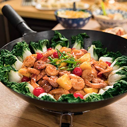 Nuwave Mosaic Induction Wok, Precise Temp Controls From 100°F To 575°F In 5°F, Wok Hei, Infuse Complex Charred Aroma & Flavor, 3 Wattages 900, 1500 & 1800, Authentic 14-Inch Carbon Steel Wok Included #TOP6