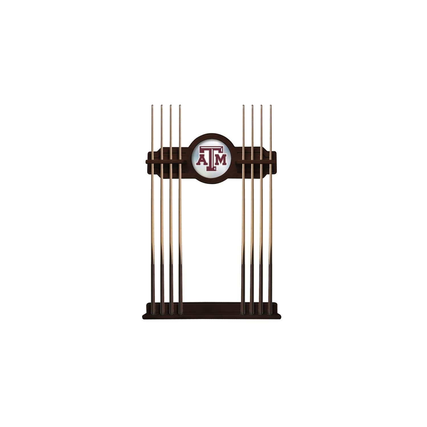 Texas A&M Cue Rack in English Tudor Finish by Holland Bar Stool