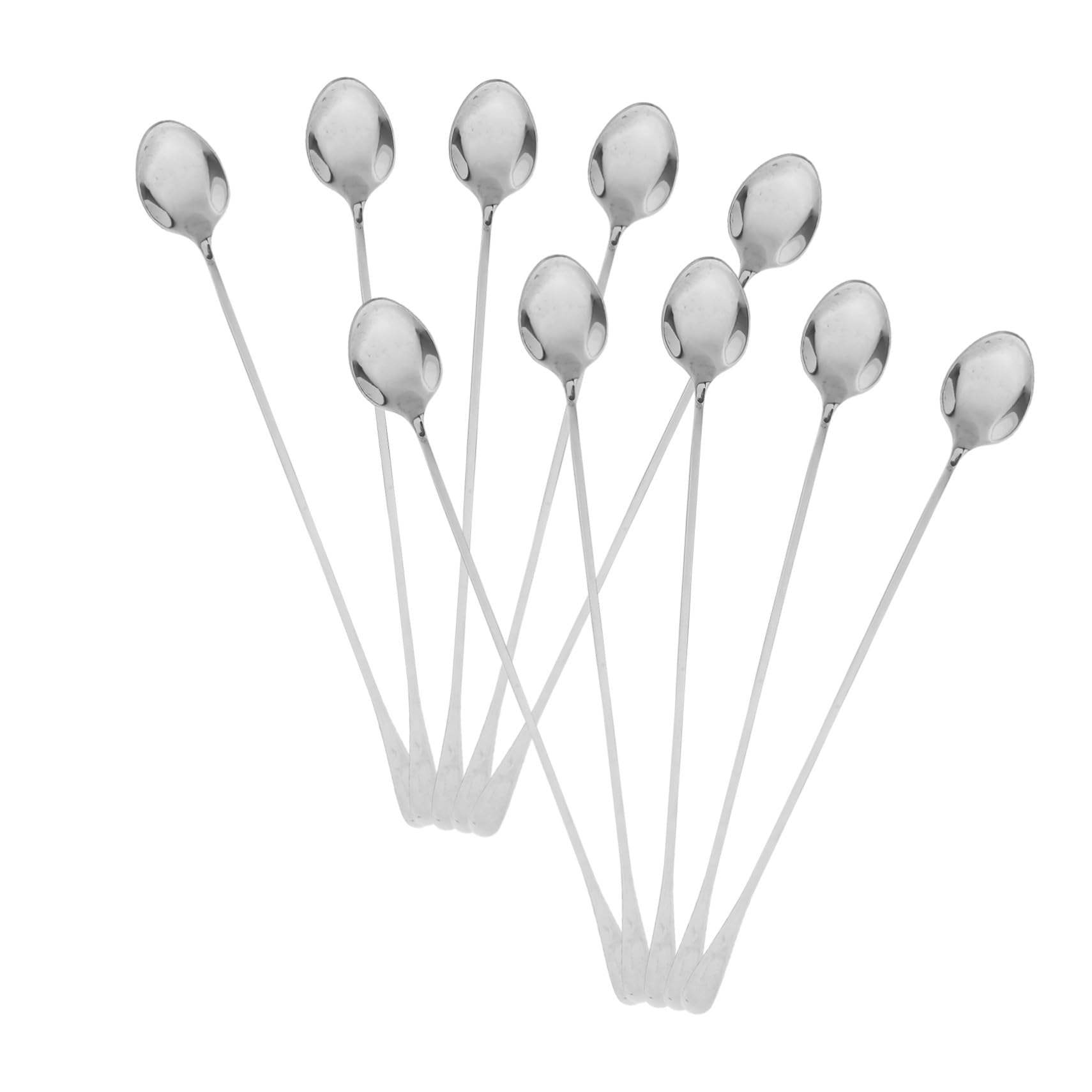 Acero Inoxidable Cucharas Mezcladoras Extralargas 10 para Café y Té