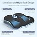 ZIKEE Ergonomic Wedge Car Seat Cushion with U-Shaped Design for Tailbone, Back & Sciatica Pain Relief, High-Density Memory Foam Seat Cushion for Car, Raised Back for Wider Vision, Anti-Slip Bottom
