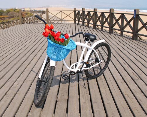 Colorbasket Adult Front Handlebar Bike Basket - Blue - Thumbnail 4