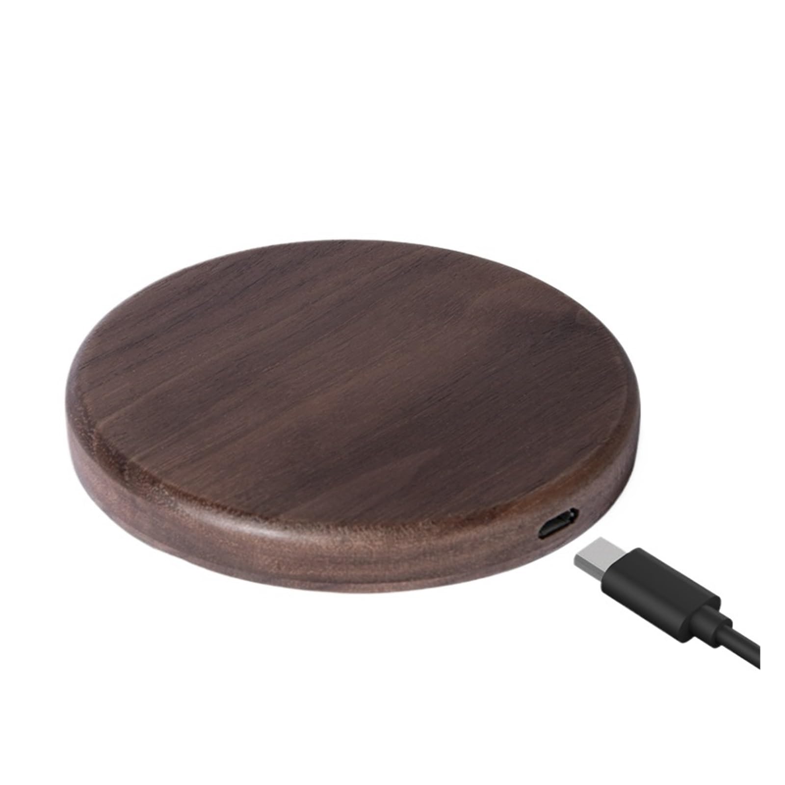 Cargador inalámbrico, Cargador inalámbrico de 15 W - Diseño Delgado con veta Madera Nogal, Compatible la mayoría Dispositivos tecnología Qi for Uso Diario