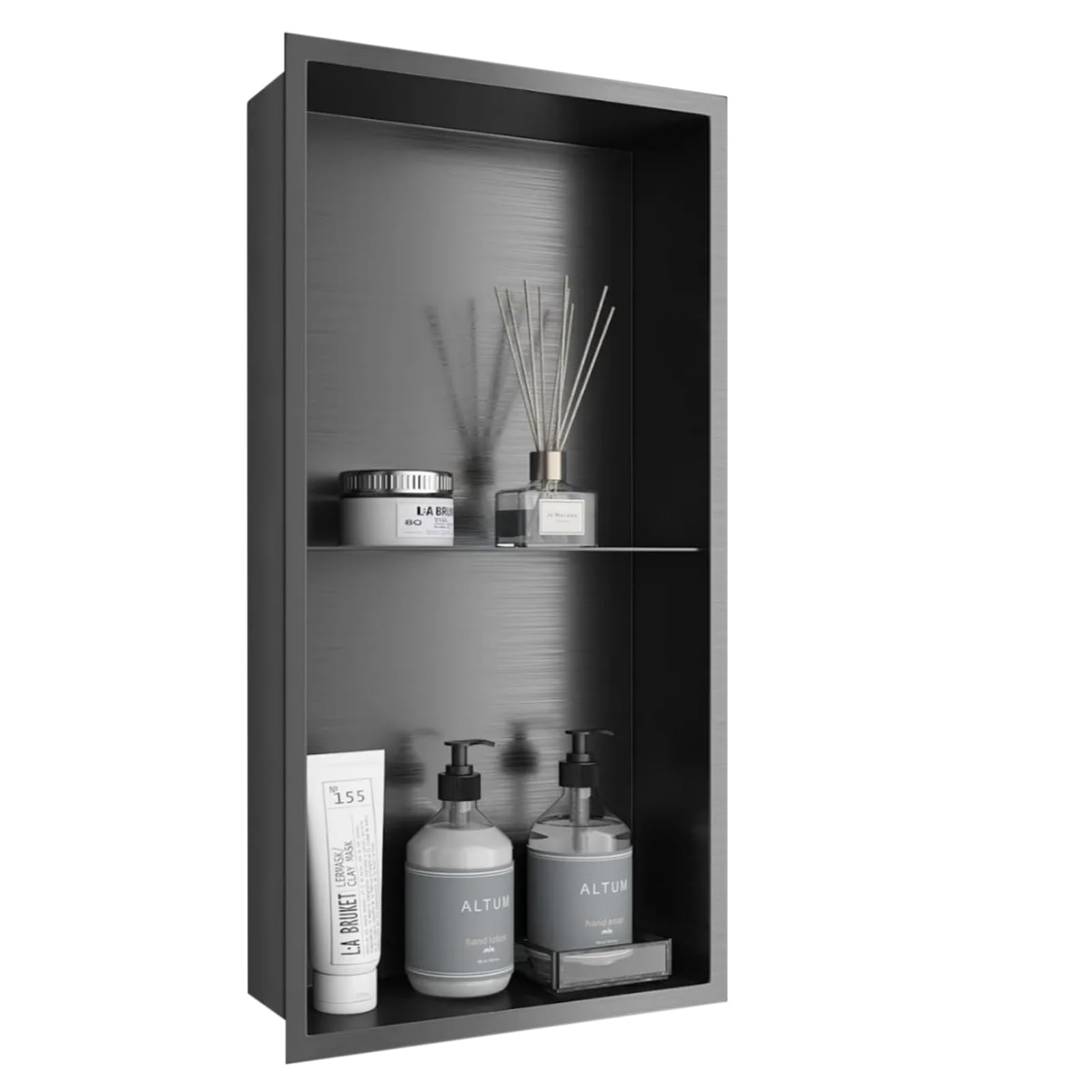 LIYRGWN Shower Organizer Stainless Steel Shower Niche Recessed Showers Caddy Bathroom Shelf Insert Wall Recess Storage Shelf for