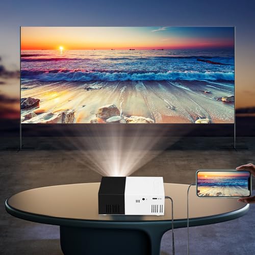Mini Projector, Movie Video Projector, 1080P HD Portable Projector Outdoor Compatible with HDMI/Audio/ USB/U Disk/Tv Stick, Apartment Must Haves, Mini Tv, Cool Stuff Christmas Gifts for Women Men