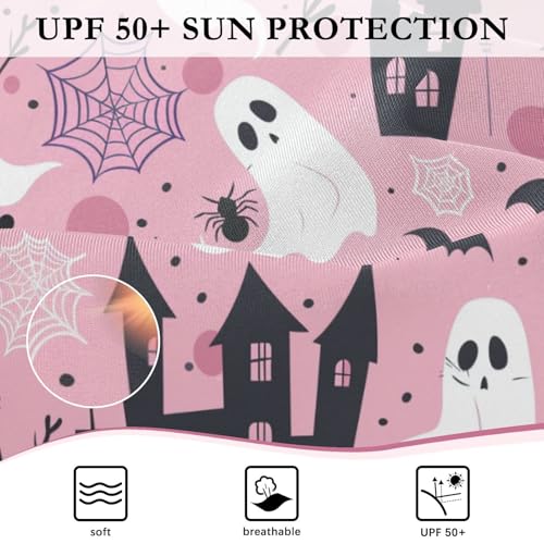 CaTaKu Girls One Piece Swimsuit Halloween Castle Toddler Bathing Suit Long Sleeve UPF 50+ Rash Guard Swimwear 3-12Y4