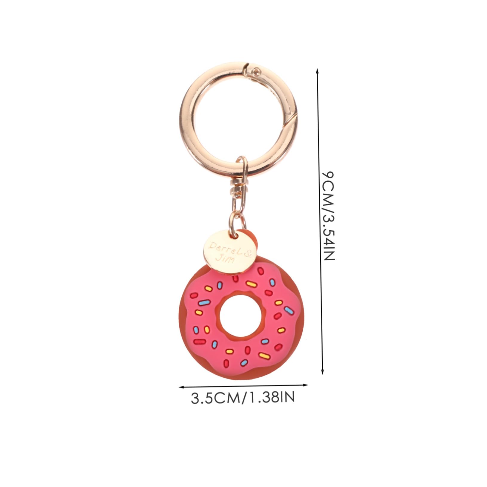 1Pc Cute Multi Function Protective Case for Scratch Lost Design for Pets Keys Luggage Durable Easy to Carry Donut