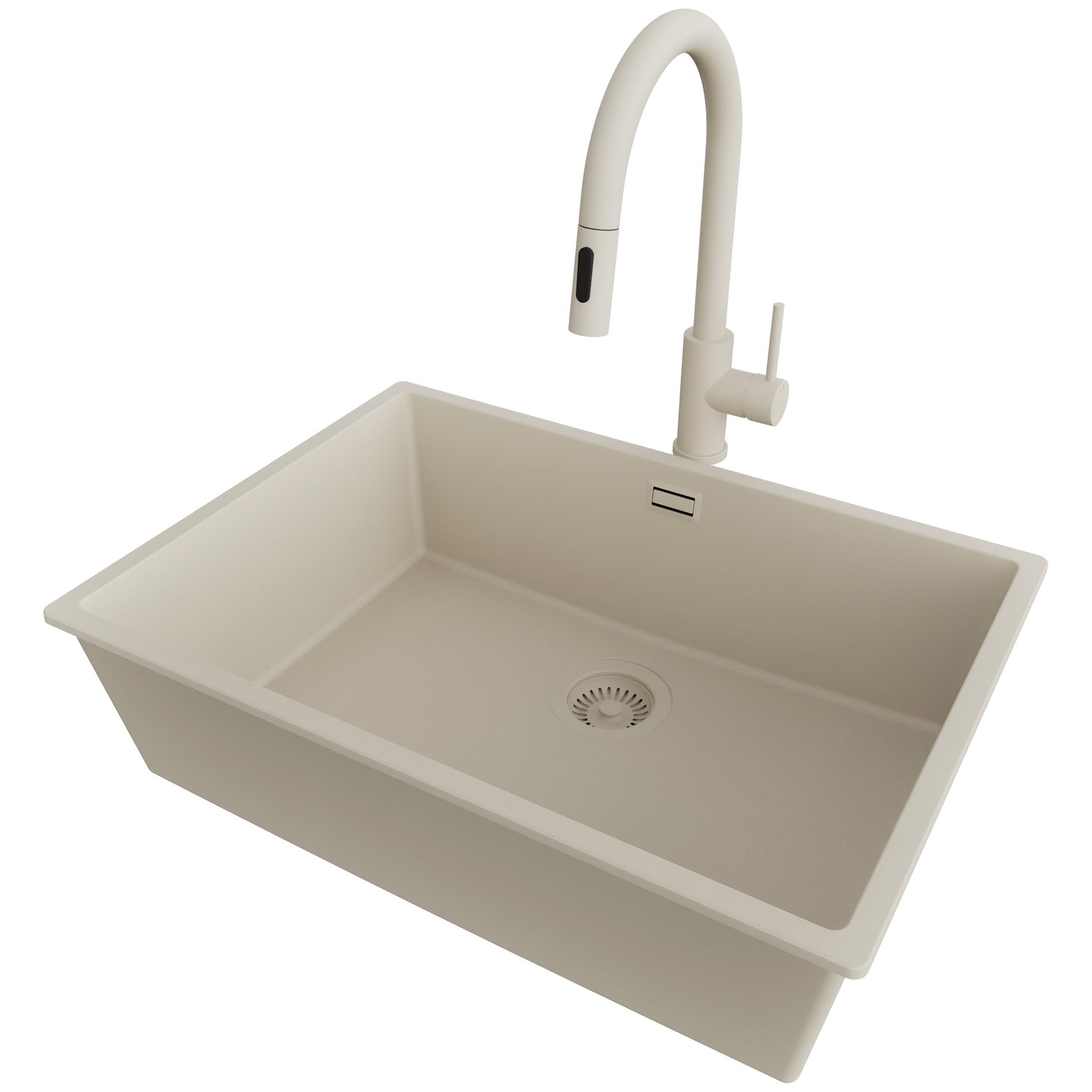 PRIMAGRAN Fregadero bajo Encimera al Mueble 70cm + Grifo, 66x47cm