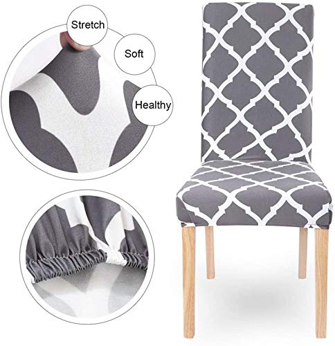 Image of Dining Table Chair Cover Set Polyester Spandex Elastic Printed Chair Cover Stretchable Removable Washable Protector Chair Covers Slipcovers Protective for Chair Cover Set of 1
