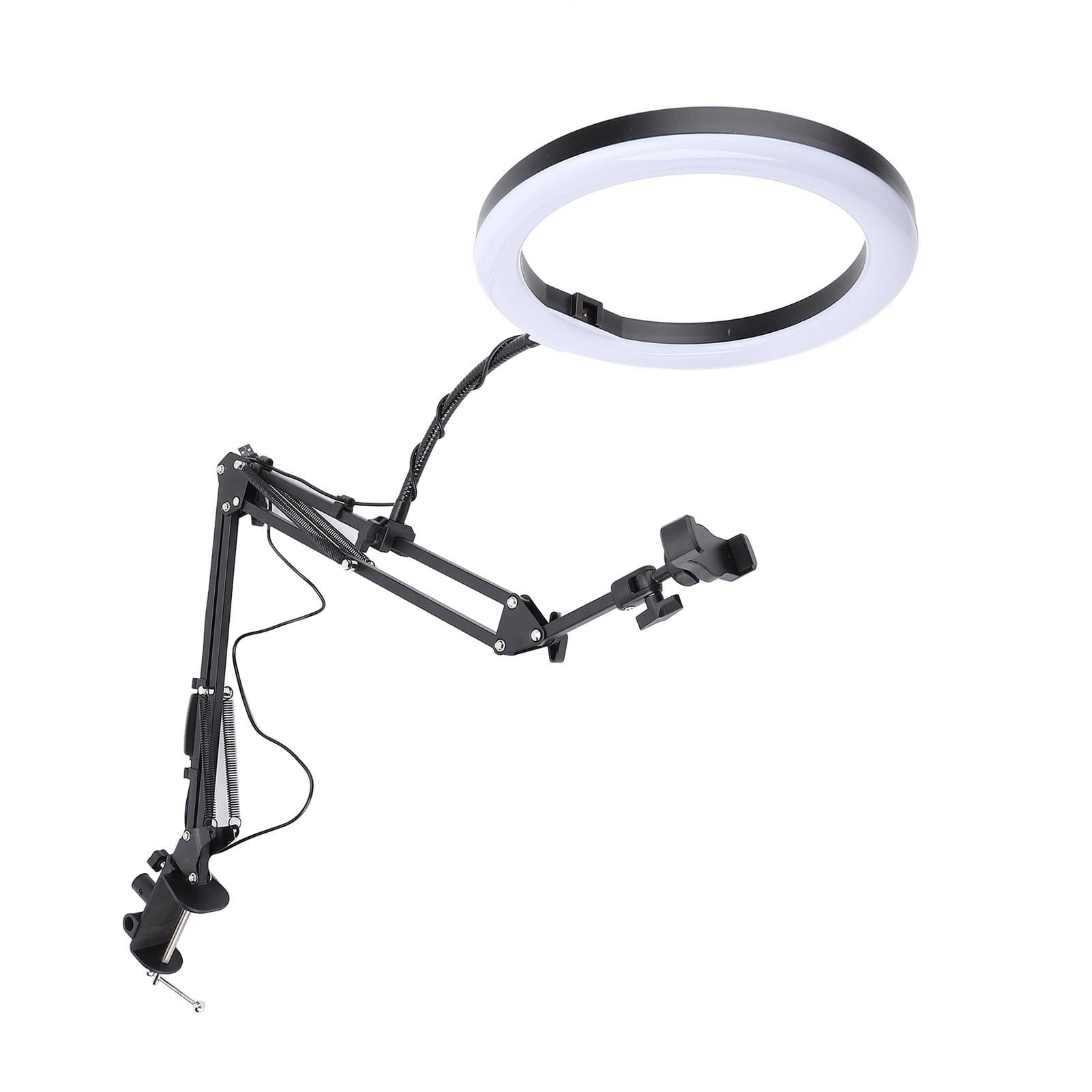 Lampa pierścieniowa z klipsem do telefonu regulowana lampa pierścieniowa na biurko do makijażu urody zdobienia paznokci na żywo transmisja strumieniowa