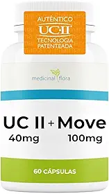 UC II Colágeno tipo 2 40mg Com Move 100mg Selo Autenticidade - 60 Cápsulas