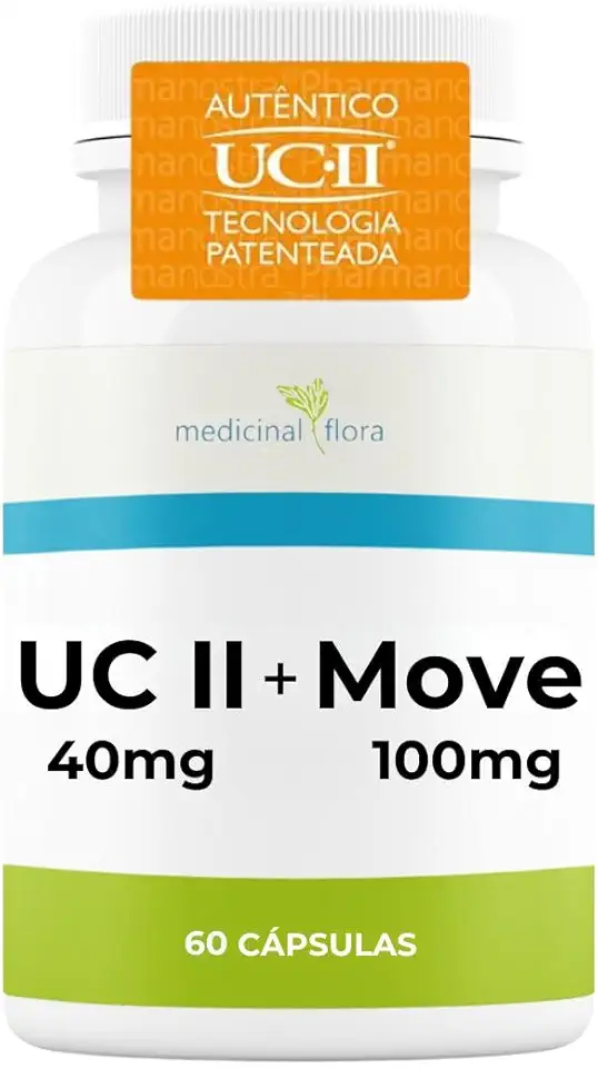 UC II Colágeno tipo 2 40mg Com Move 100mg Selo Autenticidade - 60 Cápsulas