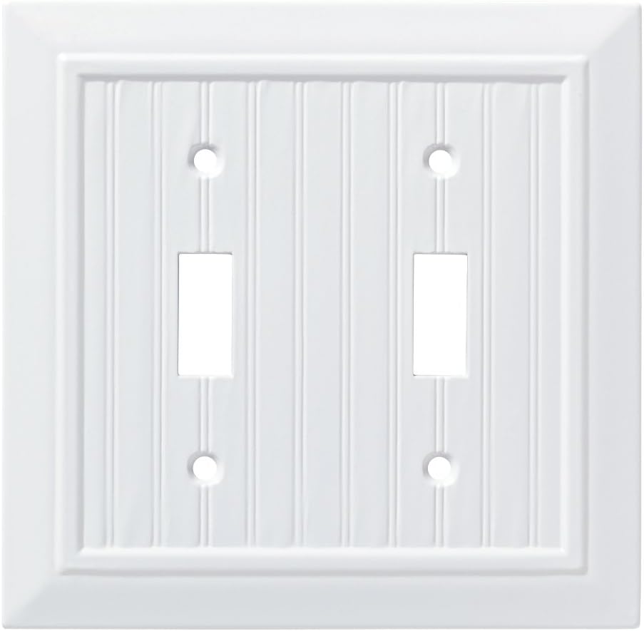 Franklin Brass W35268PWC Classic Beadboard Double Switch Wall Plate