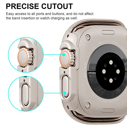 14 Pack Case With Tempered Glass Screen Protector For Apple Watch Ultra 49Mm Case,Anotch Full Coverage Hard Pc Protective Cover Hd Ultra-Thin Bumper For Iwatch Ultra 49Mm Accessories #TOP3