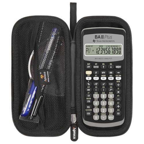 Image of Aproca Hard Travel Storage Carrying Case for Texas Instruments BA II Plus Financial Calculator,Black