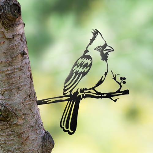 Metal-Bird-Christmas-Cardinal-Garden-DecorTree-Decor-Outdoor-Metal-Wall-Art-LargeCardinal-Gifts-Figurine-Unique-Yard-ArtGarden-Silhouette-Garden-Sculptures-and-Yard-Art Metal Bird Christmas Cardinal Garden DecorTree Decor Outdoor Metal Wall Art LargeCardinal Gifts Figurine Unique Yard ArtGarden Silhouette Garden Sculptures and Yard Art