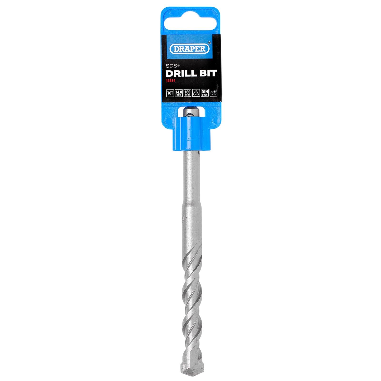 Draper SDS Plus Drill Bit, 14.0 x 160mm - 13834 - Tungsten Carbide Tip, Double Flute, for Concrete Masonry, Brick, Stone, Granite - Image 2
