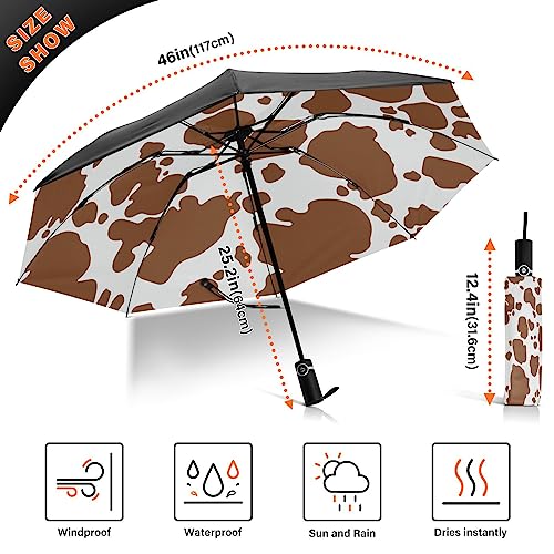 UV-Sun-Umbrella-Cow-Leather-Folding-Umbrella-Compact-Automatic-Open-Close-Skin-Pattern-Large-Inverted-Travel-Umbrella-for-Rain-Windproof-Portable-UV-Protection-Reverse-Umbrella-for-Women-Men-Outsid UV Sun Umbrella Cow Leather Folding Umbrella Compact Automatic Open Close Skin Pattern Large Inverted Travel Umbrella for Rain Windproof Portable UV Protection Reverse Umbrella for Women Men Outsid