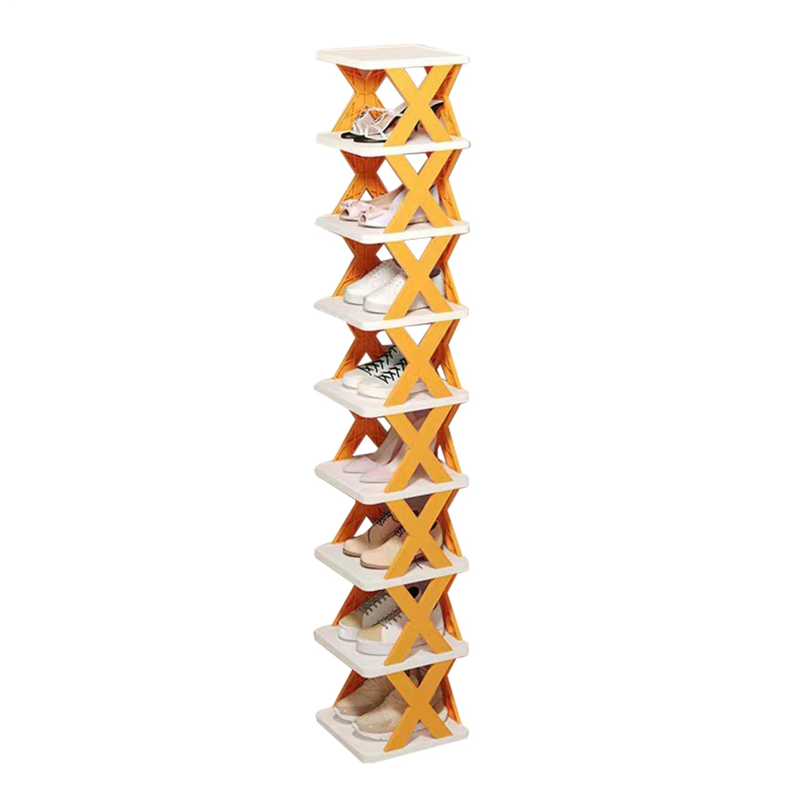 Vertikaler Schuhständer - Schuhregale | 9 Story Shoe Rack | Multi funktionaler vertikaler Organizer, tragbare Klappregale Kein Baugruppen -Slipper -Organisator für Badezimmer Eingangseingang kleine Wo