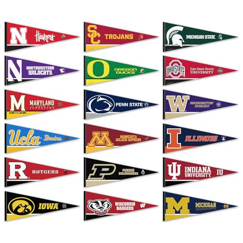 Big Ten Conference College Pennant Set
