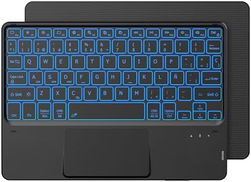 VBESTLIFE Tastiera per tablet, tastiera per computer intelligente Bluetooth 3.0 wireless ultra sottile da 10 pollici per Android/per OS X/per (spagnolo