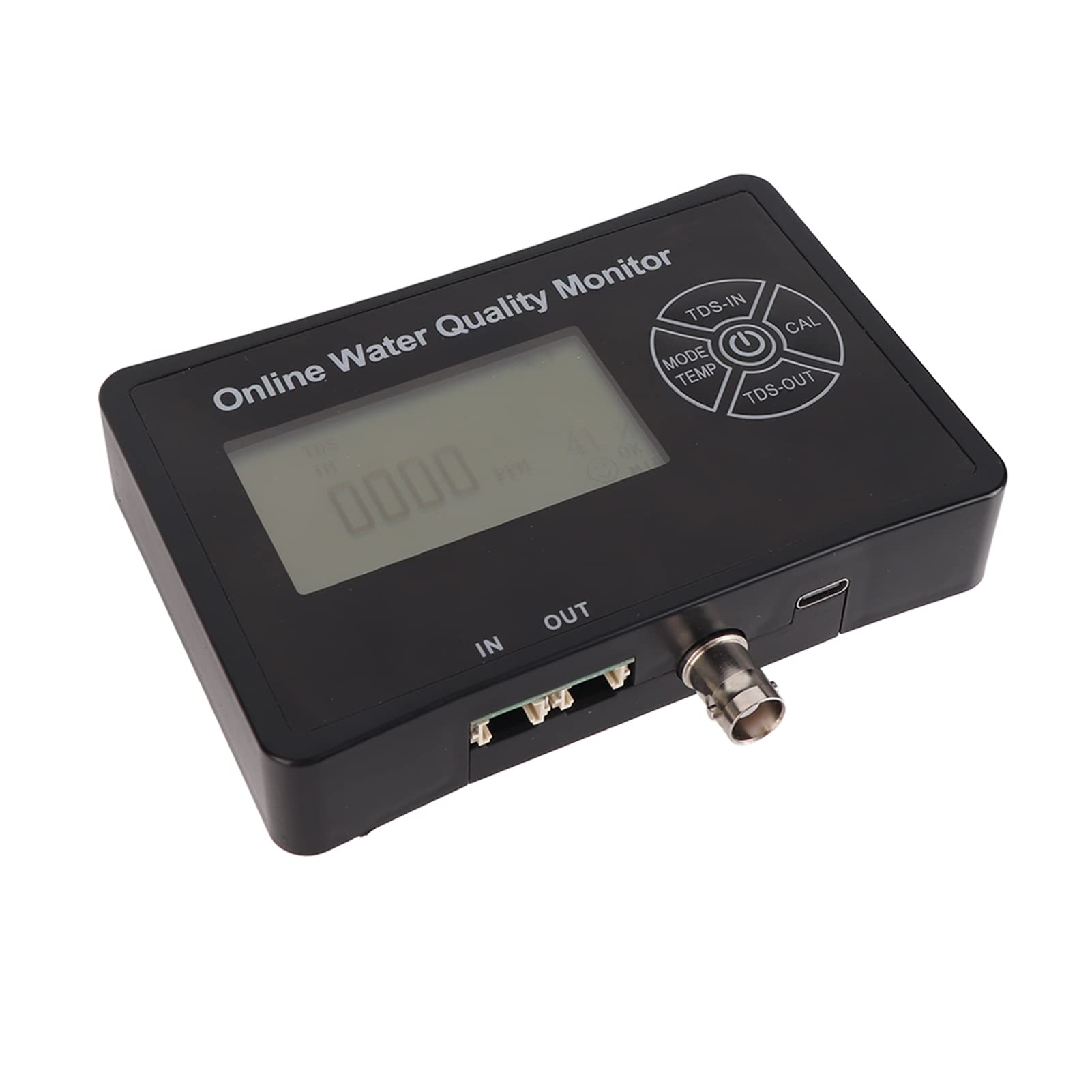 Testeur de température et d'humidité TDS EC PH, Moniteur de qualité de l'eau Mural précis avec Grand écran pour Eau Domestique, Piscine, aquaculture, électrode en Verre en Alliage