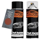 TRISTARcolor Vernice per auto Kit di bombolette spray per Chrysler/Simca/Sunbeam/Talbot PVR Copper Beech Metallic vernice di base vernice trasparente bomboletta a spruzzo 400ml
