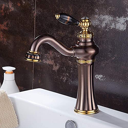 Robinet de cuisine résistant au calcaire avec mitigeur antique brun - 4