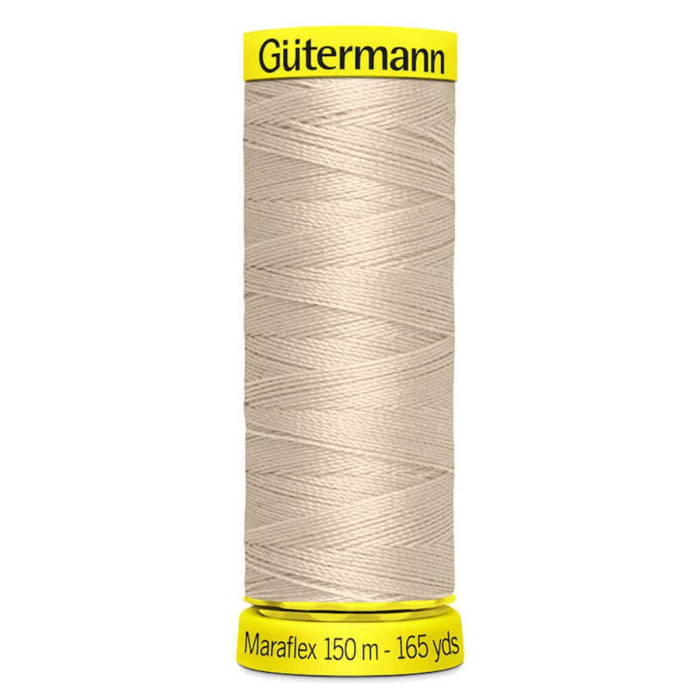 Gutermann Maraflex Elastic Stretch Sewing Thread - 150m Spool - 722 Natural