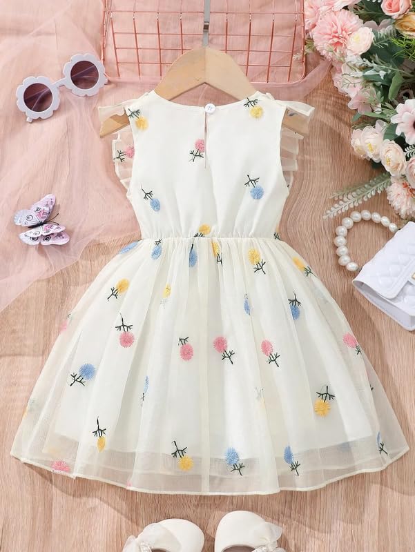 Image of Niren Enterprise Printed Knee Length Sleeveless Round Neck Stylish Girls Party Dress