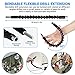 32pcs Flexible Drill Bit Extension Set, Rotatable Joint Socket 1/4 3/8 1/2 Inch Hex Socket Adapter, 105°Right Angle Drill Attachmen, Bendable Screwdriver Kit with a Box (Black)