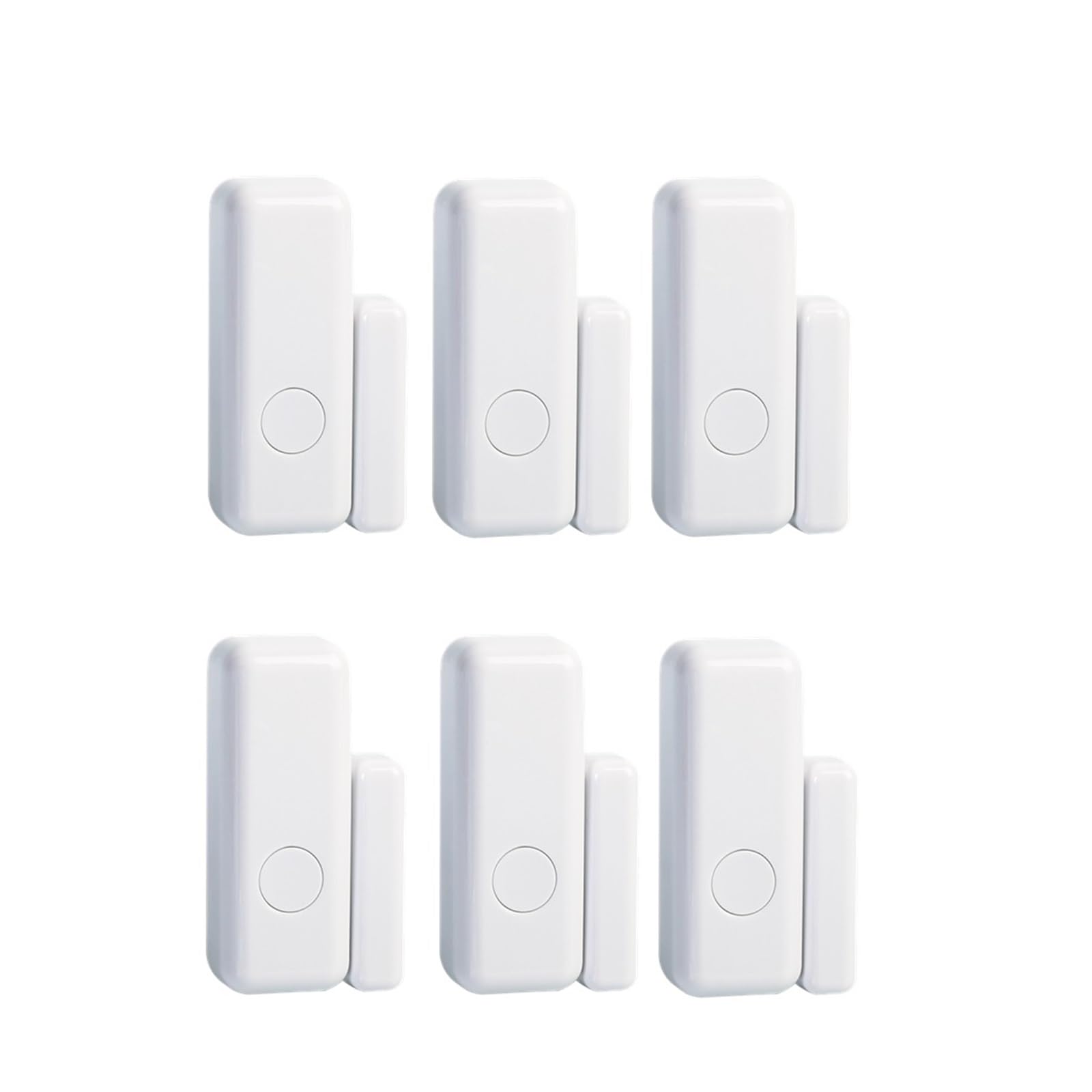 Sensor magnético inalámbrico de puerta y ventana EV1527 modo de codificación for sist-ema de alarma de seguridad for el hogar Kits de alarma antirrobo for el hogar(6 PCS)